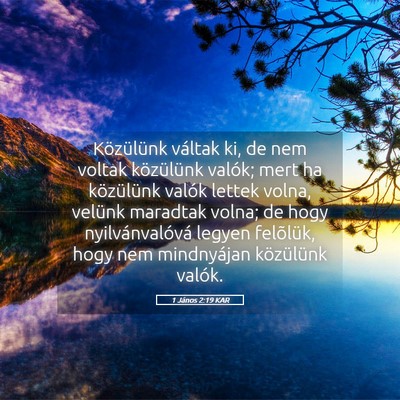 Picture 05 - 1 János 2:19 KAR - Közülünk váltak ki, de nem voltak közülünk - Bible Verse Picture
