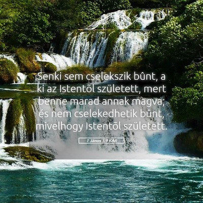Picture 05 - 1 János 3:9 KAR - Senki sem cselekszik bûnt, a ki az Istentõl - Bible Verse Picture