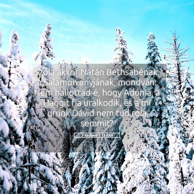 Picture 05 - 1 Királyok 1:11 KAR - Szóla akkor Nátán Bethsabénak, a Salamon - Bible Verse Picture