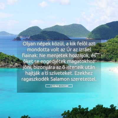 Picture 05 - 1 Királyok 11:2 KAR - Olyan népek közül, a kik felõl azt mondotta - Bible Verse Picture