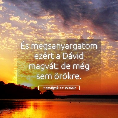 Picture 05 - 1 Királyok 11:39 KAR - És megsanyargatom ezért a Dávid magvát: de - Bible Verse Picture