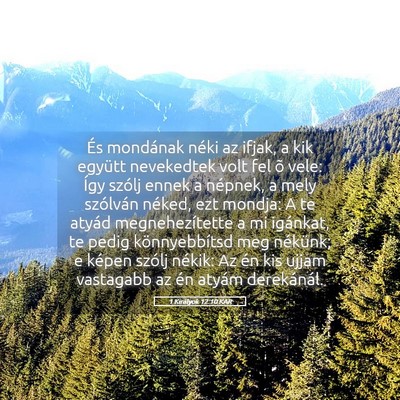Picture 05 - 1 Királyok 12:10 KAR - És mondának néki az ifjak, a kik együtt - Bible Verse Picture
