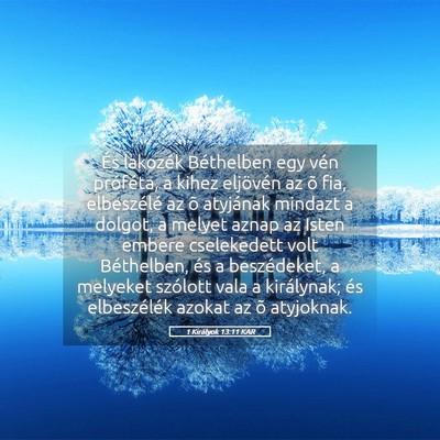 Picture 05 - 1 Királyok 13:11 KAR - És lakozék Béthelben egy vén próféta, a - Bible Verse Picture