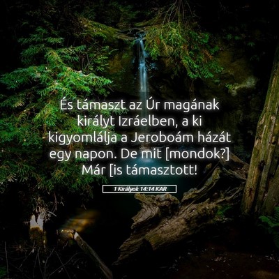 Picture 05 - 1 Királyok 14:14 KAR - És támaszt az Úr magának királyt Izráelben, - Bible Verse Picture