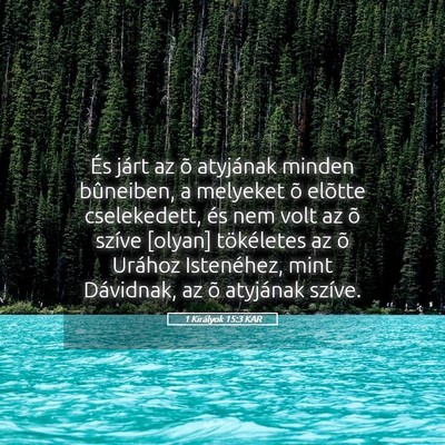Picture 05 - 1 Királyok 15:3 KAR - És járt az õ atyjának minden bûneiben, a - Bible Verse Picture