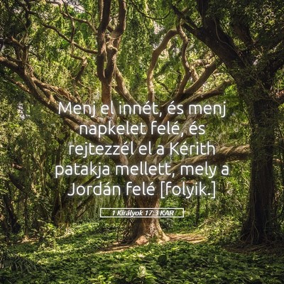 Picture 05 - 1 Királyok 17:3 KAR - Menj el innét, és menj napkelet felé, és - Bible Verse Picture