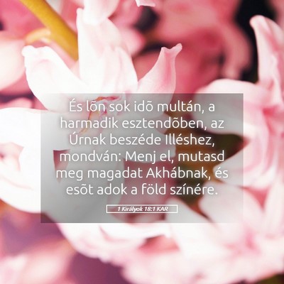 Picture 05 - 1 Királyok 18:1 KAR - És lõn sok idõ multán, a harmadik - Bible Verse Picture