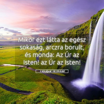 Picture 05 - 1 Királyok 18:39 KAR - Mikor ezt látta az egész sokaság, arczra - Bible Verse Picture