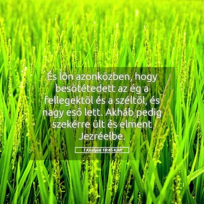 Picture 05 - 1 Királyok 18:45 KAR - És lõn azonközben, hogy besötétedett az ég - Bible Verse Picture