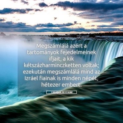 Picture 05 - 1 Királyok 20:15 KAR - Megszámlálá azért a tartományok - Bible Verse Picture