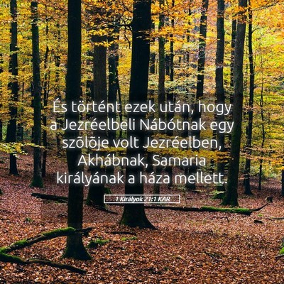 Picture 05 - 1 Királyok 21:1 KAR - És történt ezek után, hogy a Jezréelbeli - Bible Verse Picture