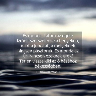Picture 05 - 1 Királyok 22:17 KAR - És monda: Látám az egész Izráelt - Bible Verse Picture