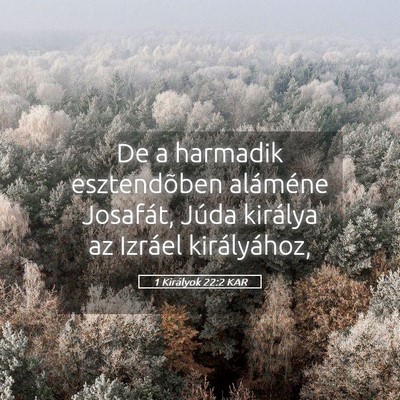 Picture 05 - 1 Királyok 22:2 KAR - De a harmadik esztendõben aláméne Josafát, - Bible Verse Picture