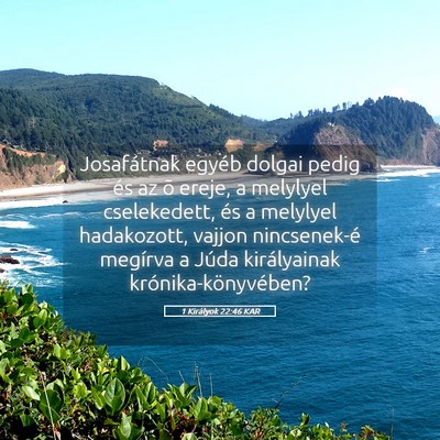 Picture 05 - 1 Királyok 22:46 KAR - Josafátnak egyéb dolgai pedig és az õ ereje, - Bible Verse Picture
