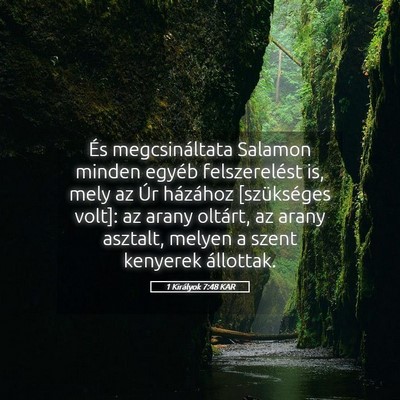Picture 05 - 1 Királyok 7:48 KAR - És megcsináltata Salamon minden egyéb - Bible Verse Picture