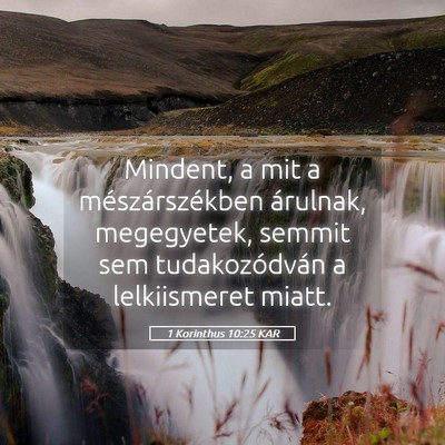 Picture 05 - 1 Korinthus 10:25 KAR - Mindent, a mit a mészárszékben árulnak, - Bible Verse Picture
