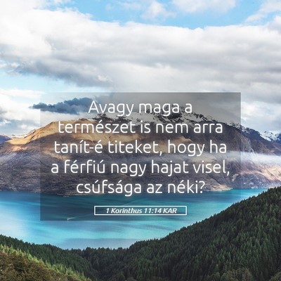 Picture 05 - 1 Korinthus 11:14 KAR - Avagy maga a természet is nem arra tanít-é - Bible Verse Picture