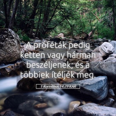Picture 05 - 1 Korinthus 14:29 KAR - A próféták pedig ketten vagy hárman - Bible Verse Picture