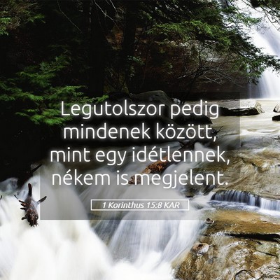 Picture 05 - 1 Korinthus 15:8 KAR - Legutolszor pedig mindenek között, mint egy - Bible Verse Picture