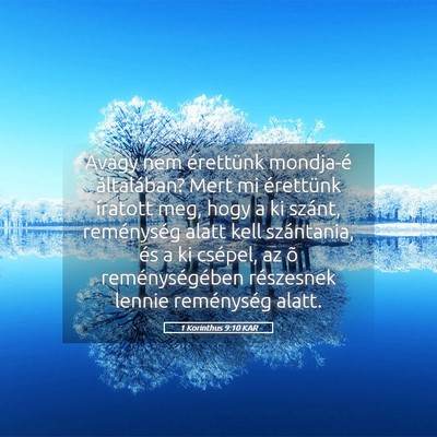 Picture 05 - 1 Korinthus 9:10 KAR - Avagy nem érettünk mondja-é általában? Mert - Bible Verse Picture