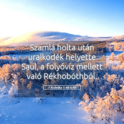 Picture 05 - 1 Krónika 1:48 KAR - Szamlá holta után uralkodék helyette Saul, a - Bible Verse Picture