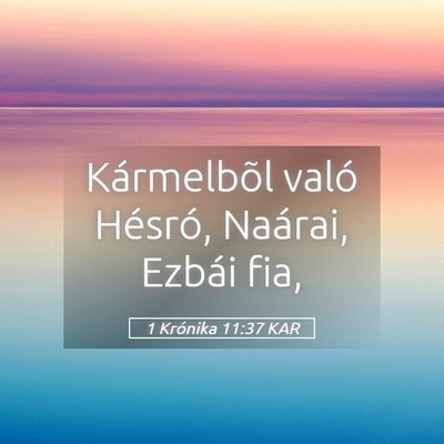 Picture 05 - 1 Krónika 11:37 KAR - Kármelbõl való Hésró, Naárai, Ezbái - Bible Verse Picture