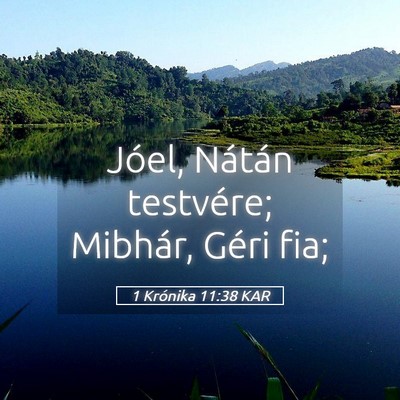 Picture 05 - 1 Krónika 11:38 KAR - Jóel, Nátán testvére; Mibhár, Géri - Bible Verse Picture