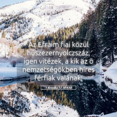 Picture 05 - 1 Krónika 12:30 KAR - Az Efraim fiai közül húszezernyolczszáz, igen - Bible Verse Picture