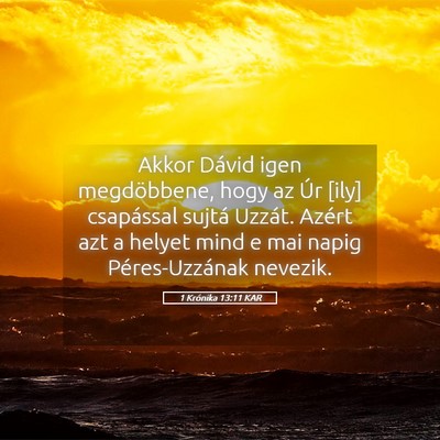 Picture 05 - 1 Krónika 13:11 KAR - Akkor Dávid igen megdöbbene, hogy az Úr [ily] - Bible Verse Picture