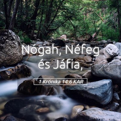 Picture 05 - 1 Krónika 14:6 KAR - Nógah, Néfeg és - Bible Verse Picture