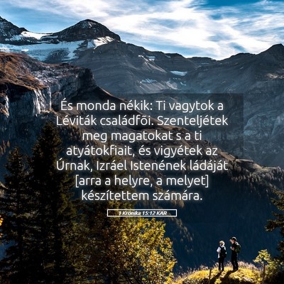 Picture 05 - 1 Krónika 15:12 KAR - És monda nékik: Ti vagytok a Léviták - Bible Verse Picture