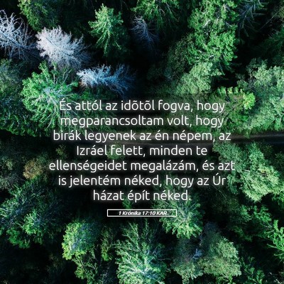 Picture 05 - 1 Krónika 17:10 KAR - És attól az idõtõl fogva, hogy - Bible Verse Picture