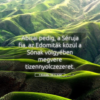 Picture 05 - 1 Krónika 18:12 KAR - Abisai pedig, a Séruja fia, az Edomiták közül - Bible Verse Picture