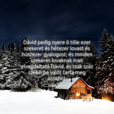 Picture 05 - 1 Krónika 18:4 KAR - Dávid pedig nyere õ tõle ezer szekeret és - Bible Verse Picture
