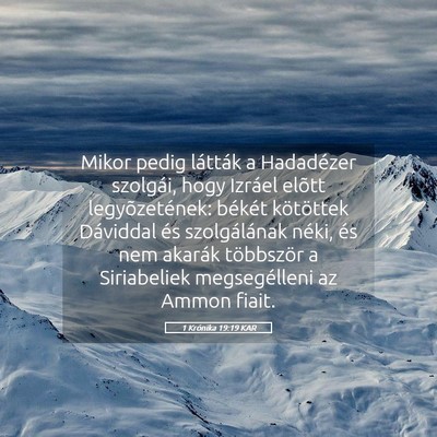 Picture 05 - 1 Krónika 19:19 KAR - Mikor pedig látták a Hadadézer szolgái, hogy - Bible Verse Picture