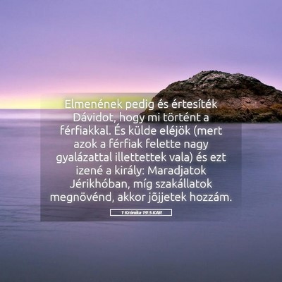 Picture 05 - 1 Krónika 19:5 KAR - Elmenének pedig és értesíték Dávidot, hogy - Bible Verse Picture