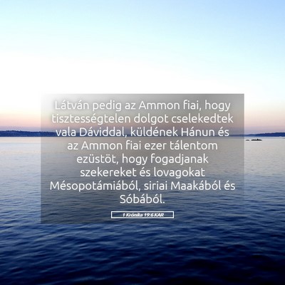 Picture 05 - 1 Krónika 19:6 KAR - Látván pedig az Ammon fiai, hogy - Bible Verse Picture