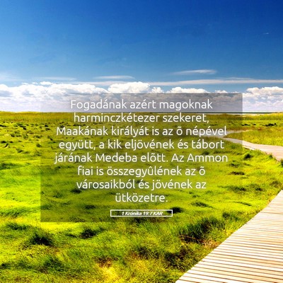 Picture 05 - 1 Krónika 19:7 KAR - Fogadának azért magoknak harminczkétezer - Bible Verse Picture