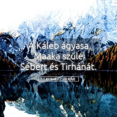 Picture 05 - 1 Krónika 2:48 KAR - A Káleb ágyasa Maaka szülé Sébert és - Bible Verse Picture