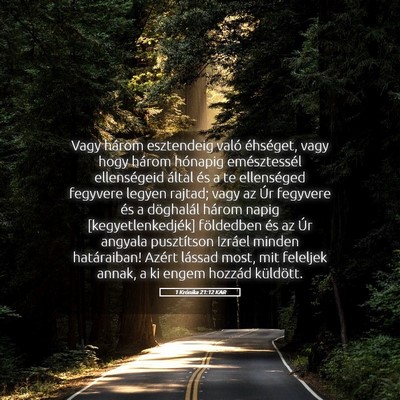 Picture 05 - 1 Krónika 21:12 KAR - Vagy három esztendeig való éhséget, vagy hogy - Bible Verse Picture