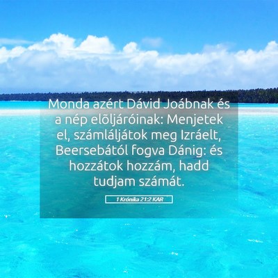 Picture 05 - 1 Krónika 21:2 KAR - Monda azért Dávid Joábnak és a nép - Bible Verse Picture