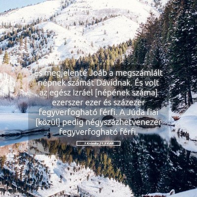 Picture 05 - 1 Krónika 21:5 KAR - És megjelenté Joáb a megszámlált népnek - Bible Verse Picture