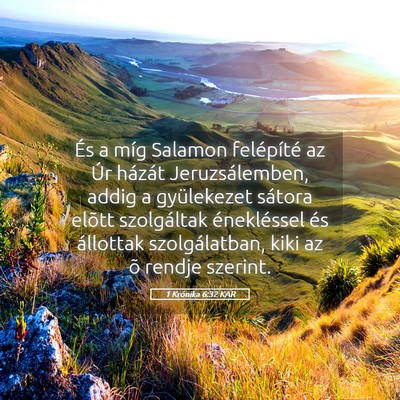 Picture 05 - 1 Krónika 6:32 KAR - És a míg Salamon felépíté az Úr házát - Bible Verse Picture