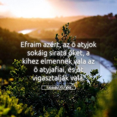 Picture 05 - 1 Krónika 7:22 KAR - Efraim azért, az õ atyjok sokáig siratá - Bible Verse Picture