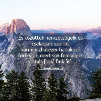 Picture 05 - 1 Krónika 7:4 KAR - És közöttük nemzetségeik és családjaik - Bible Verse Picture