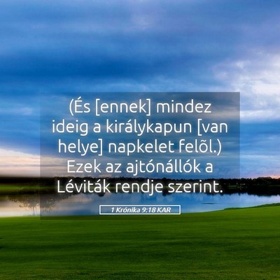 Picture 05 - 1 Krónika 9:18 KAR - (És [ennek] mindez ideig a királykapun [van - Bible Verse Picture