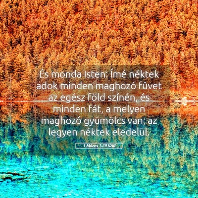 Picture 05 - 1 Mózes 1:29 KAR - És monda Isten: Ímé néktek adok minden - Bible Verse Picture