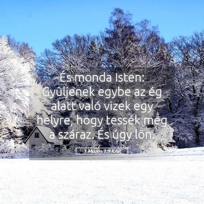 Picture 05 - 1 Mózes 1:9 KAR - És monda Isten: Gyûljenek egybe az ég alatt - Bible Verse Picture