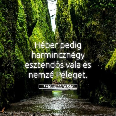 Picture 05 - 1 Mózes 11:16 KAR - Héber pedig harmincznégy esztendõs vala és - Bible Verse Picture