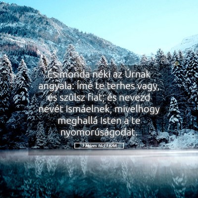 Picture 05 - 1 Mózes 16:11 KAR - És monda néki az Úrnak angyala: Ímé te - Bible Verse Picture
